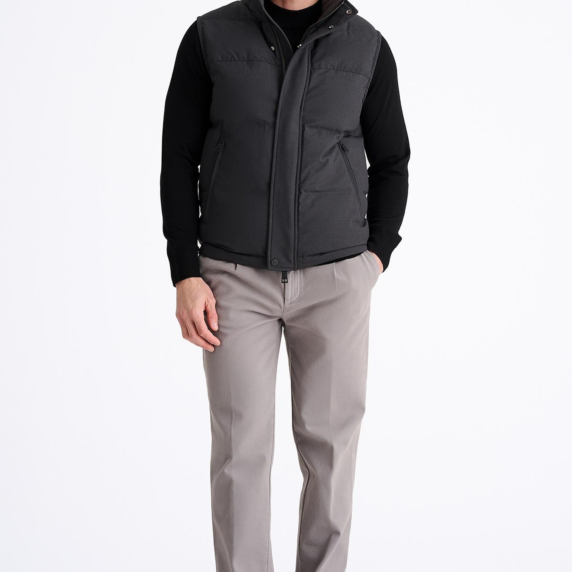 Erkek Siyah Şişme Yelek