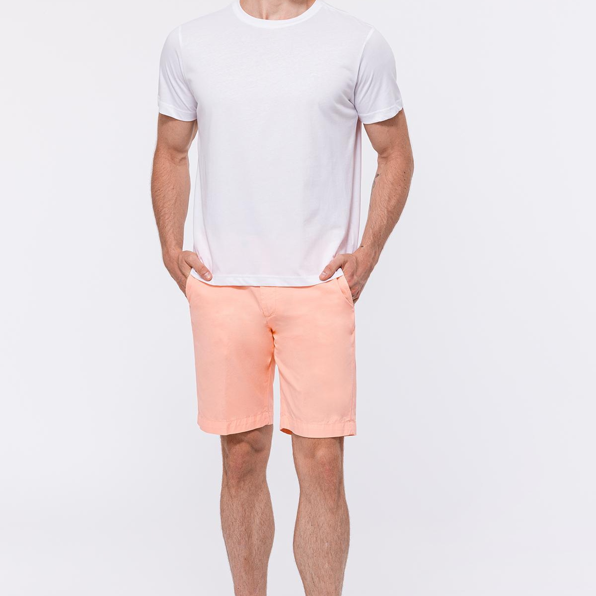 Erkek Pembe Chino Şort