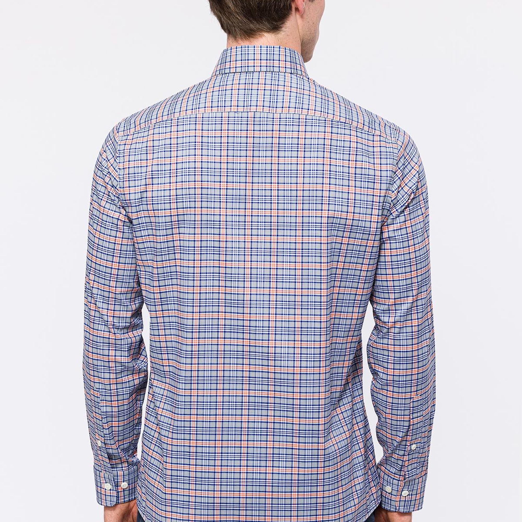 Erkek Turuncu Cooper Fit Düğmeli Yaka Spor Gömlek