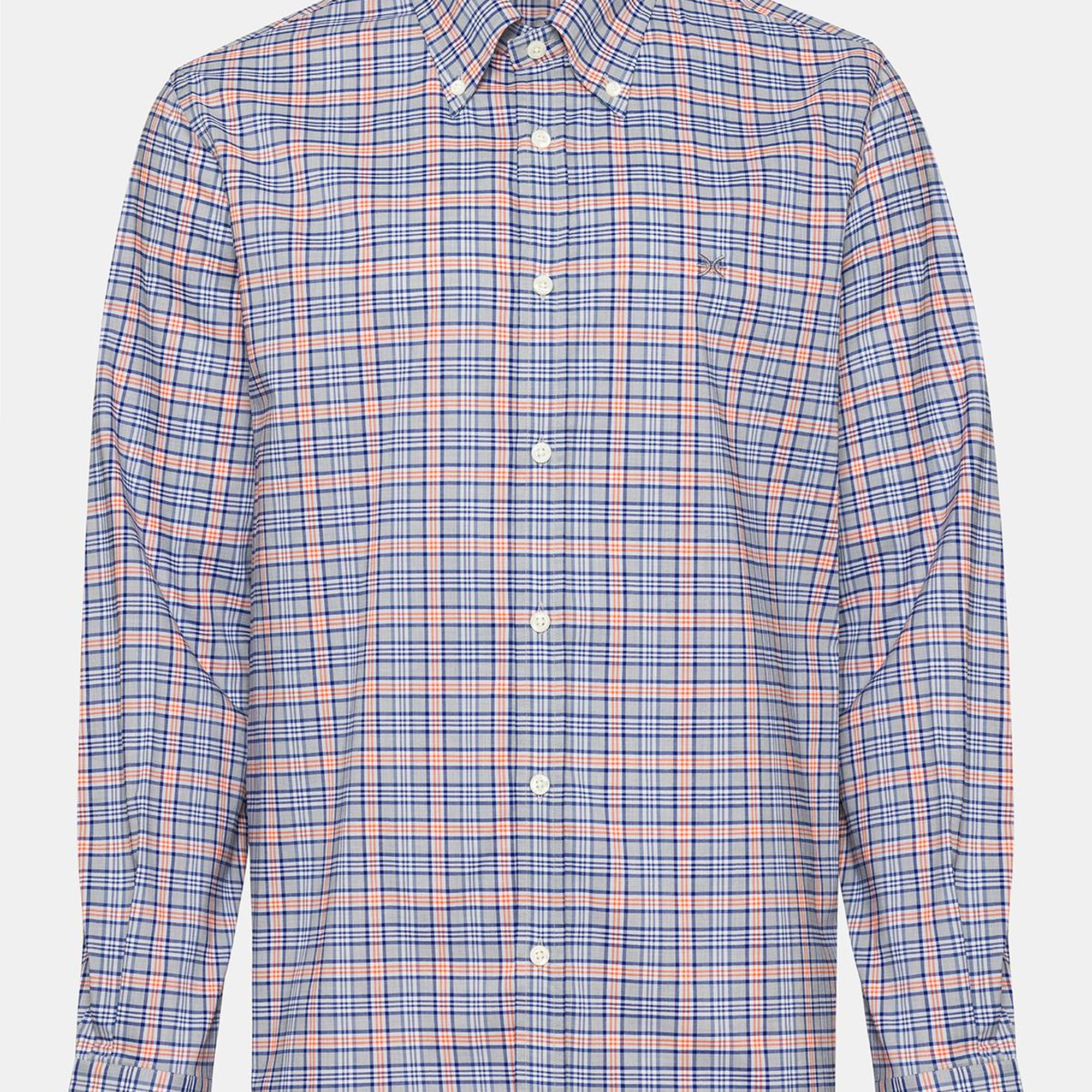 Erkek Turuncu Cooper Fit Düğmeli Yaka Spor Gömlek