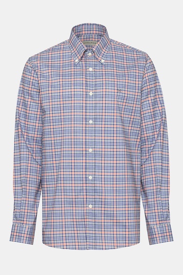  Erkek Turuncu Cooper Fit Düğmeli Yaka Spor Gömlek