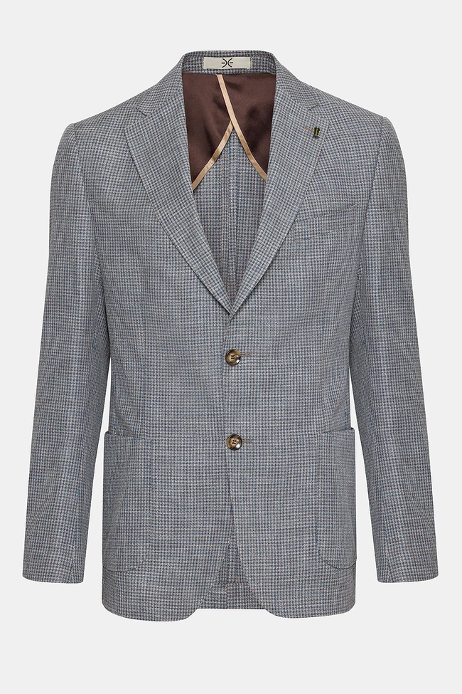  Erkek Vitale Barberis Turkuaz Yün Spor Ceket