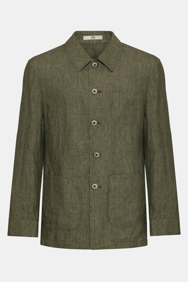  Erkek Haki Leomaster Casual Keten Ceket