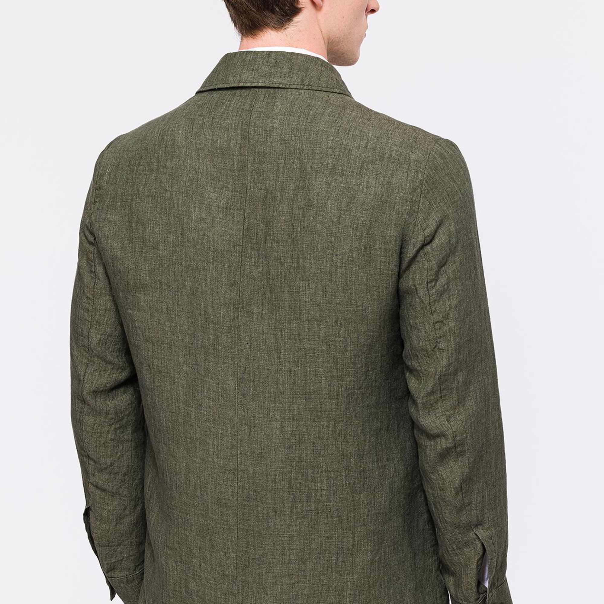 Erkek Haki Leomaster Casual Keten Ceket