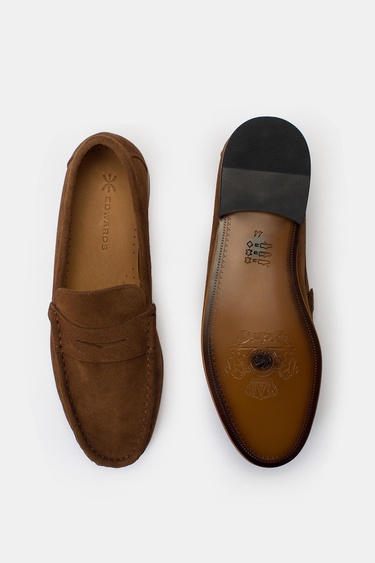  Erkek Kahverengi Süet Loafer