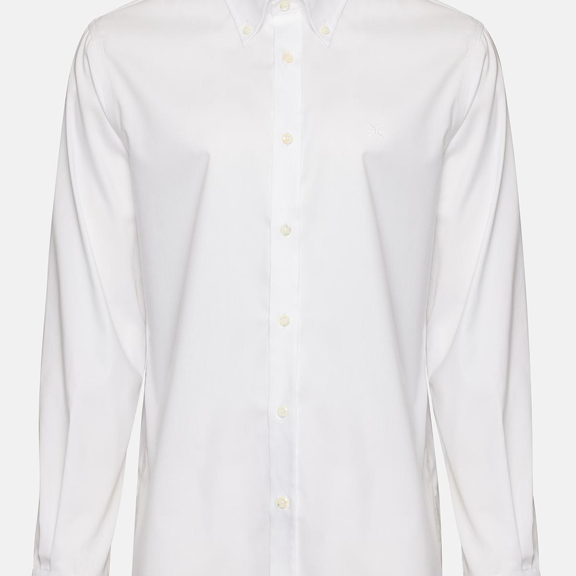 Erkek Beyaz Oliver Fit Düğmeli Yaka Non-Iron Oxford Spor Gömlek