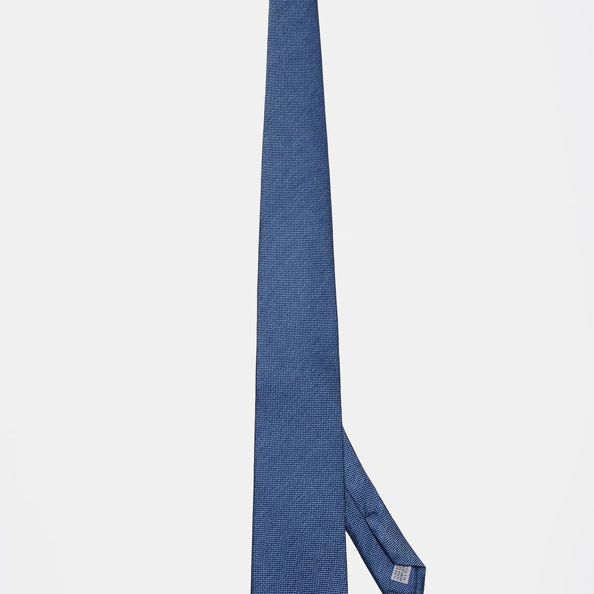 Erkek Mavi Düz Renk İpek Kravat