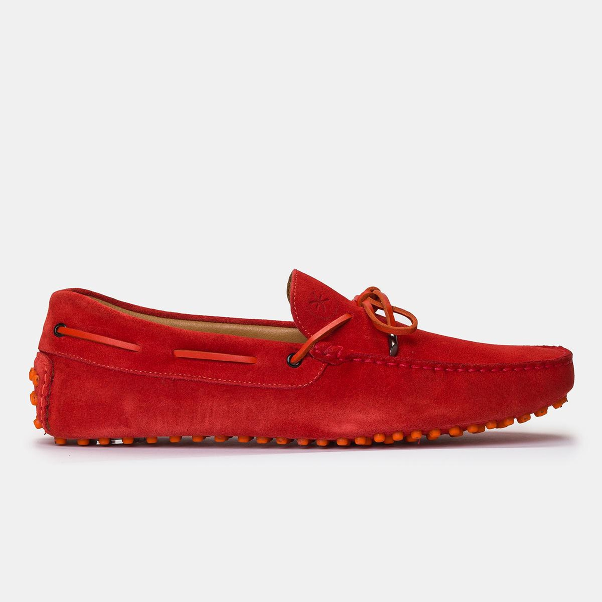 Erkek Kırmızı Bağcık Detaylı Süet Loafer