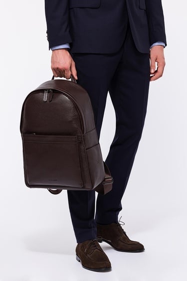  Erkek Kahverengi Deri Sırt Çantası