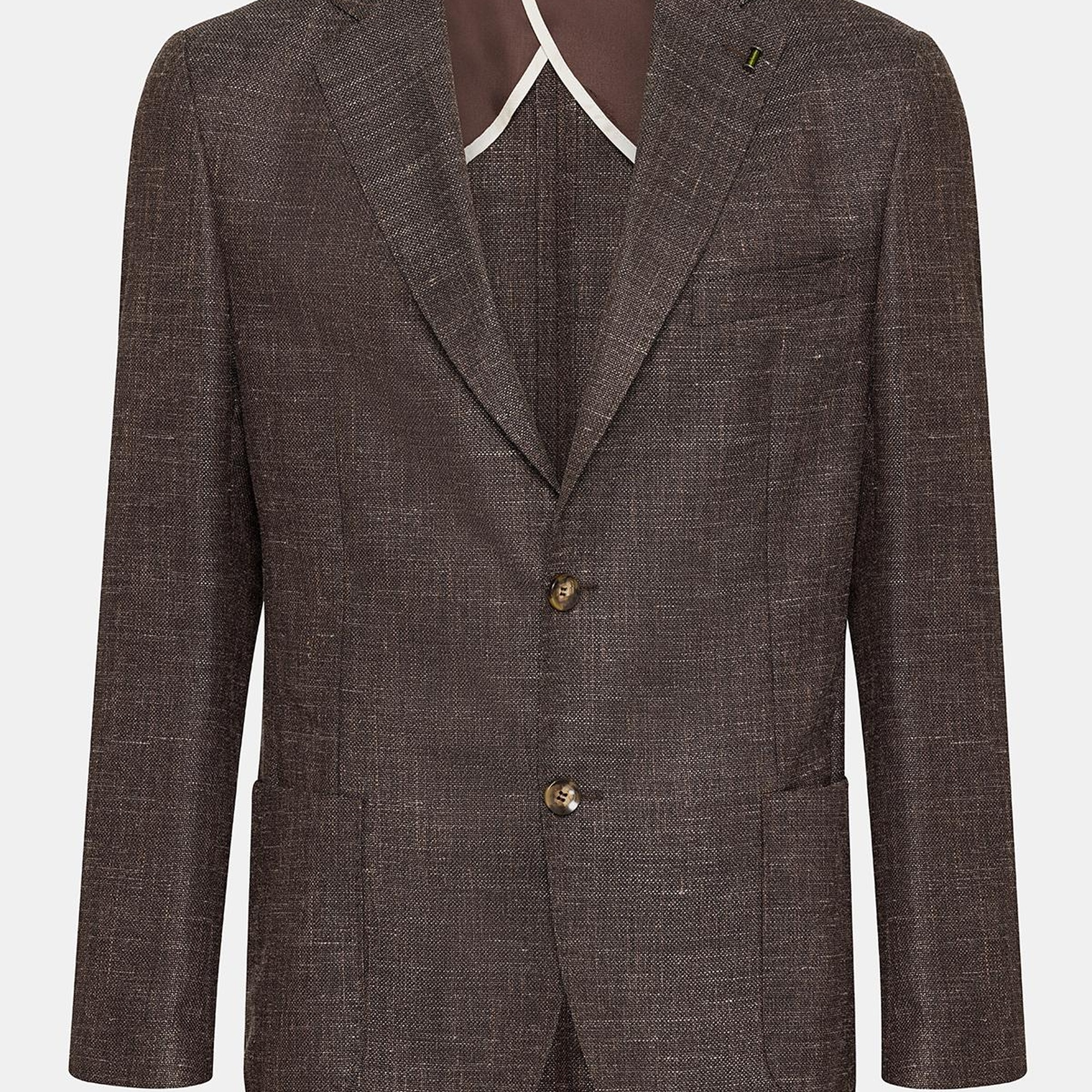 Erkek Kahverengi Vitale Barberis Yün Spor Ceket