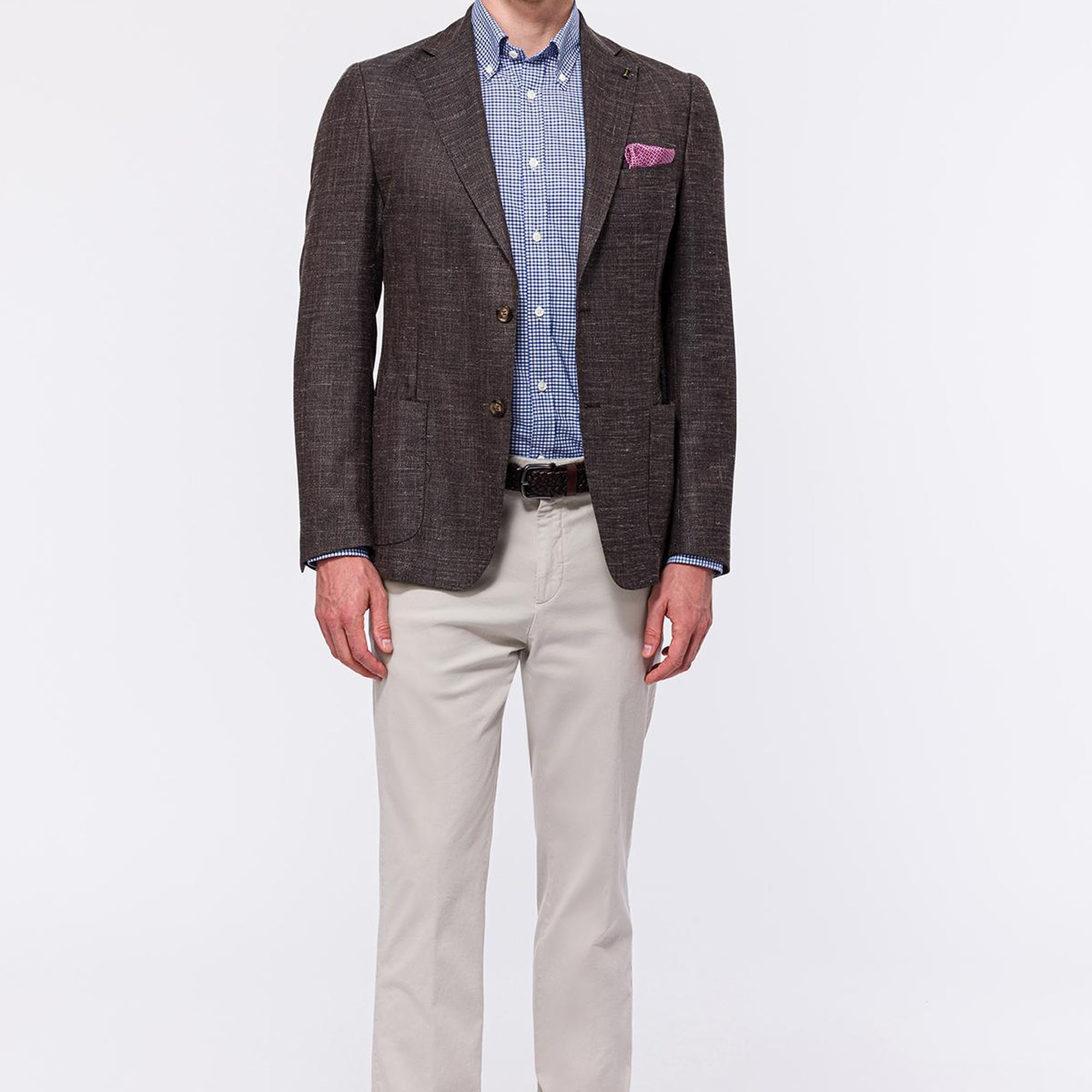 Erkek Kahverengi Vitale Barberis Yün Spor Ceket