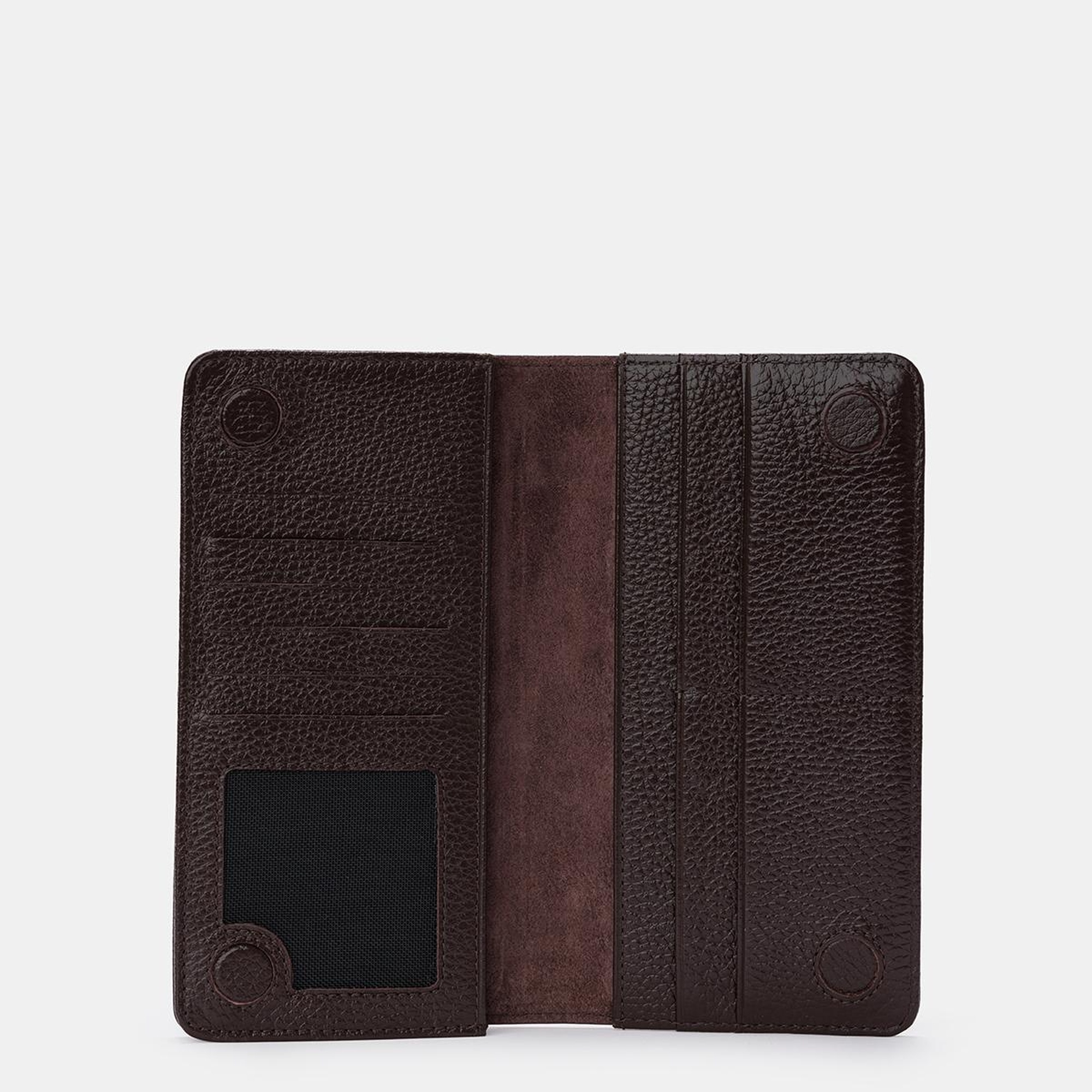 Erkek Kahverengi Deri Telefon Cepli Cüzdan