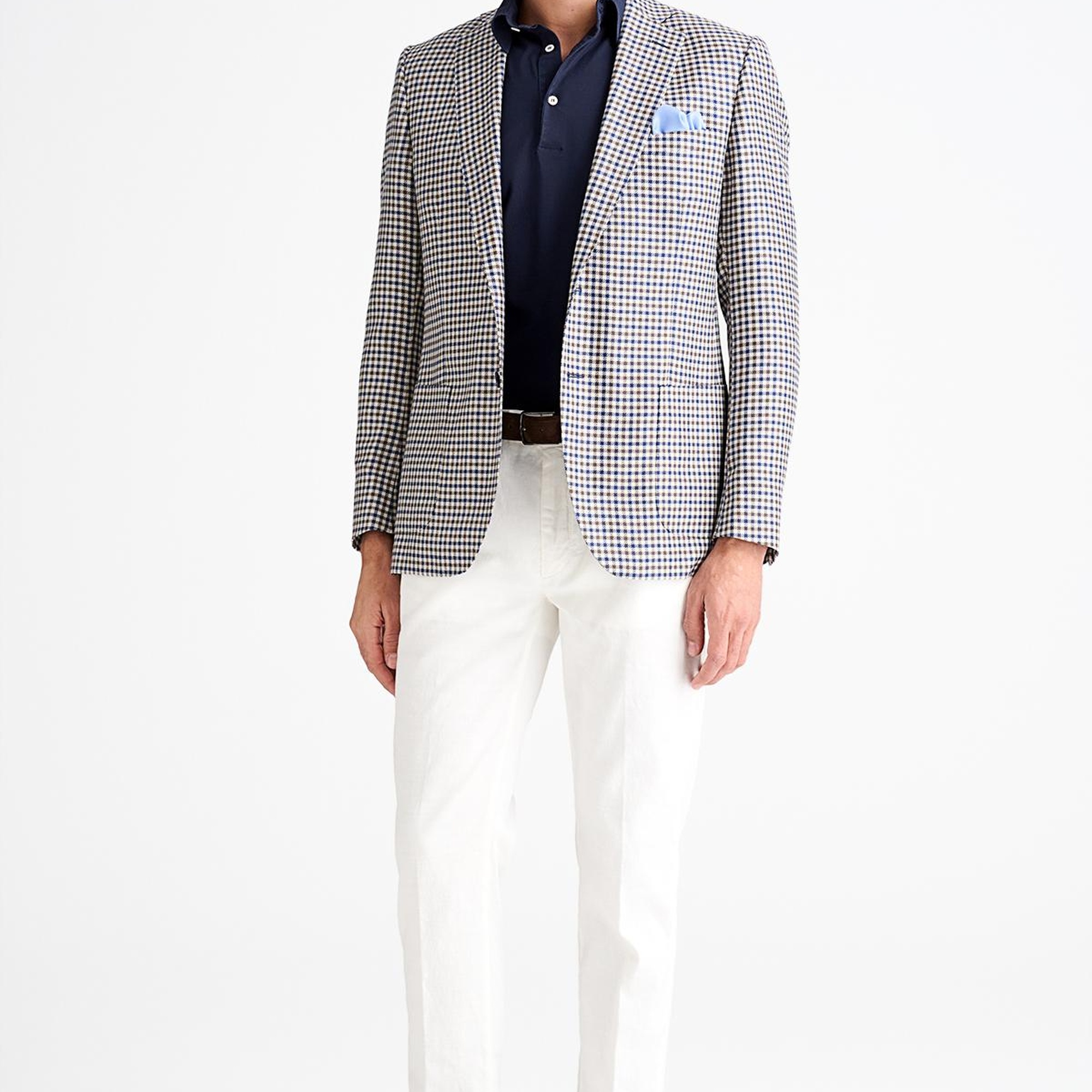 Erkek Bej Loro Piana Kumaşıyla Üretilmiş Kaşmir İpek Karışımlı Ceket