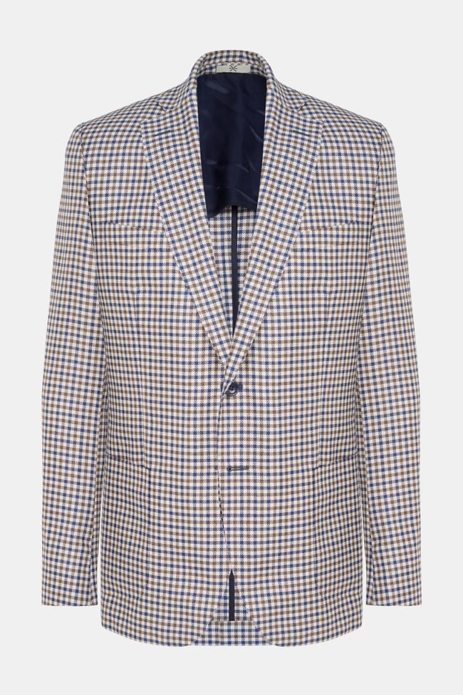  Erkek Bej Loro Piana Kumaşıyla Üretilmiş Kaşmir İpek Karışımlı Ceket