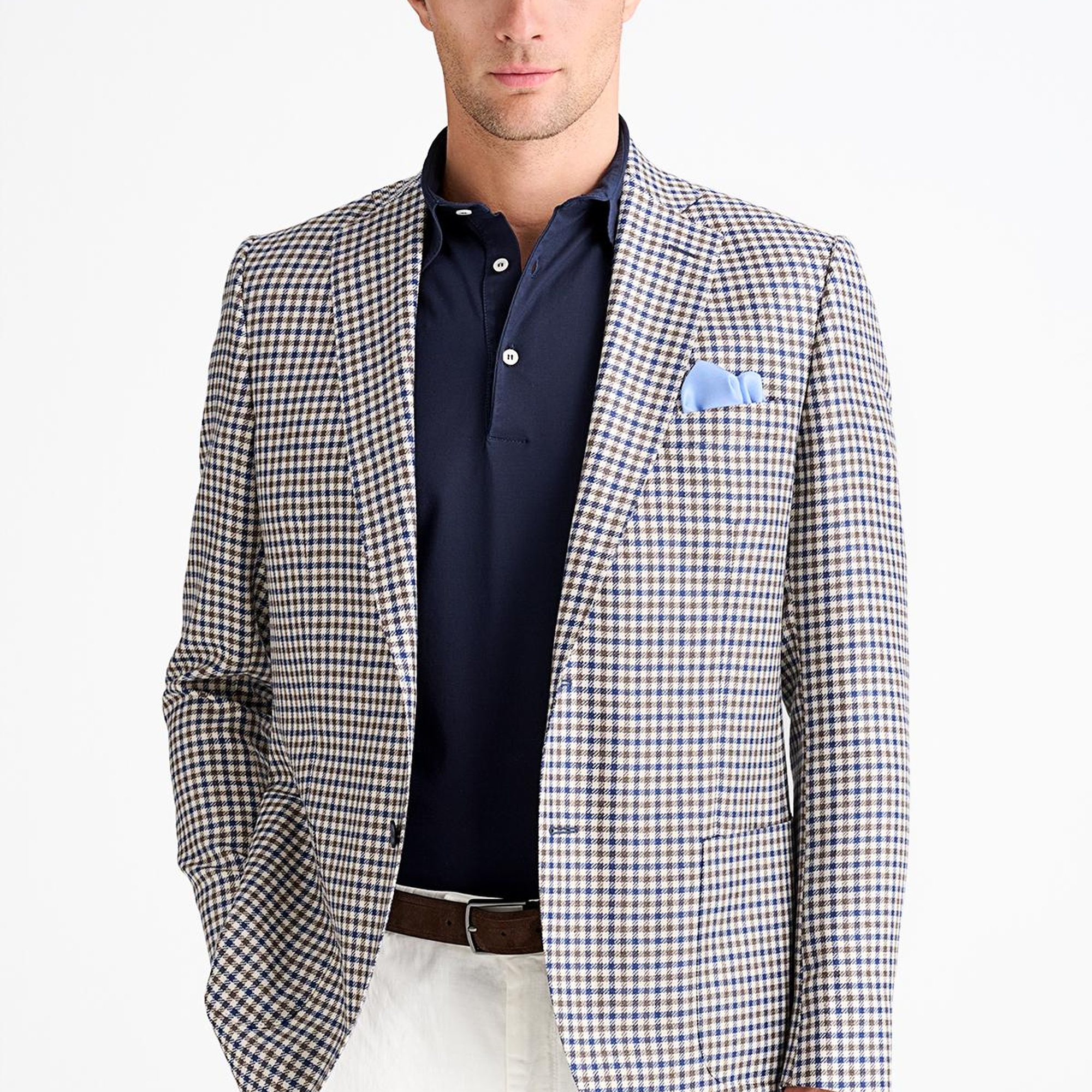 Erkek Bej Loro Piana Kumaşıyla Üretilmiş Kaşmir İpek Karışımlı Ceket