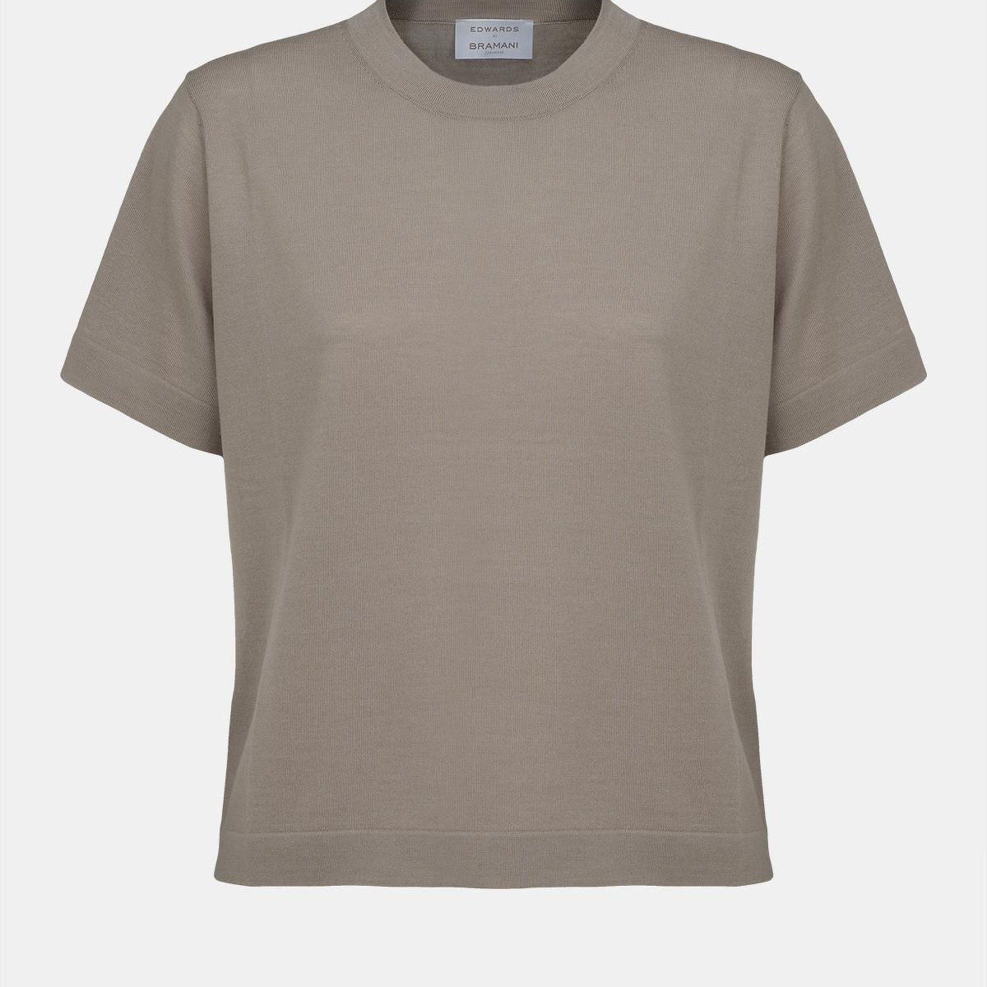 Kadın Bej Yün Kısa Kollu Kazak