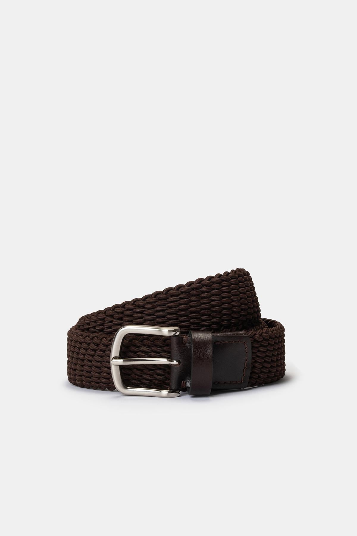  Erkek Kahverengi Örgü Kemer