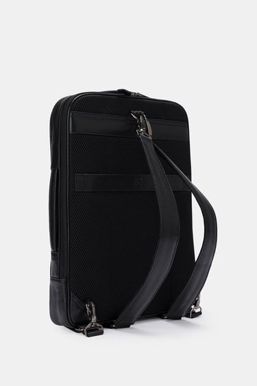  Erkek Siyah Deri Sırt Çantası