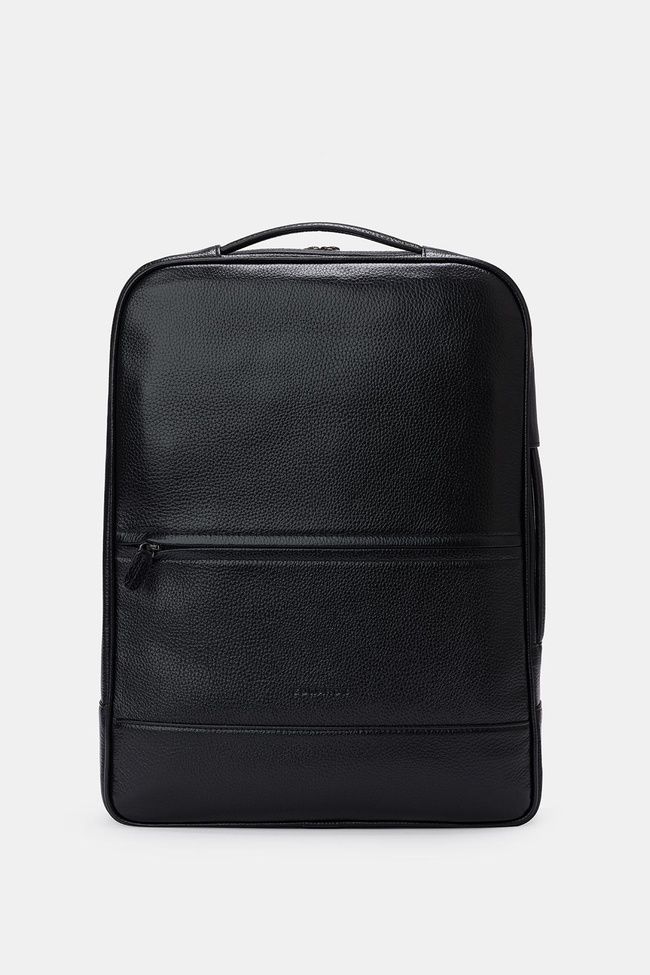  Erkek Siyah Deri Sırt Çantası