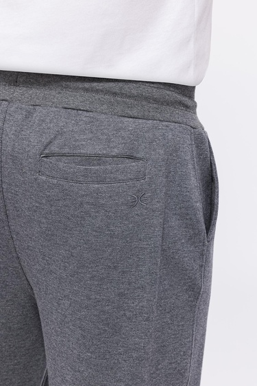  Erkek Gri Melanj Organik Pamuklu Eşofman Altı