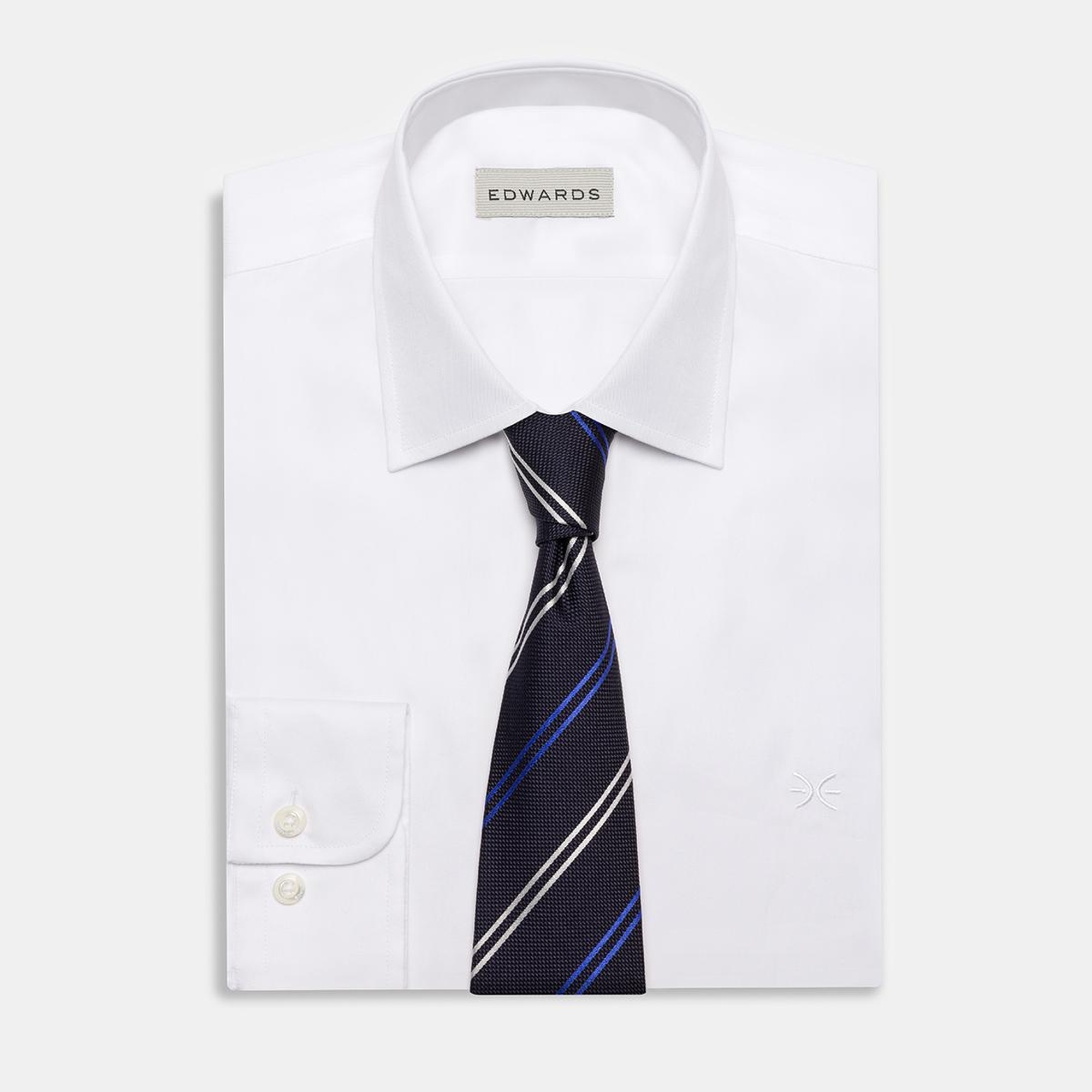 Erkek Siyah Çizgili İpek Kravat