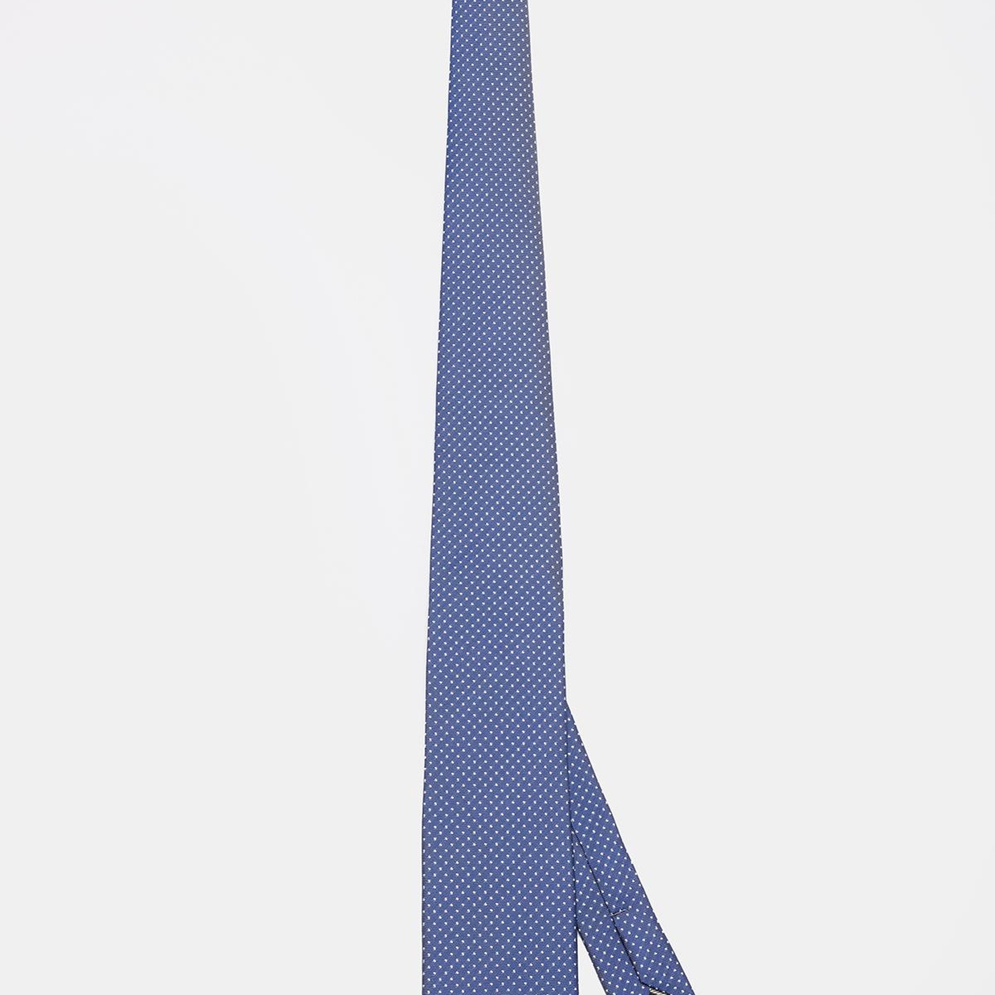 Erkek Lacivert Desenli İpek Kravat