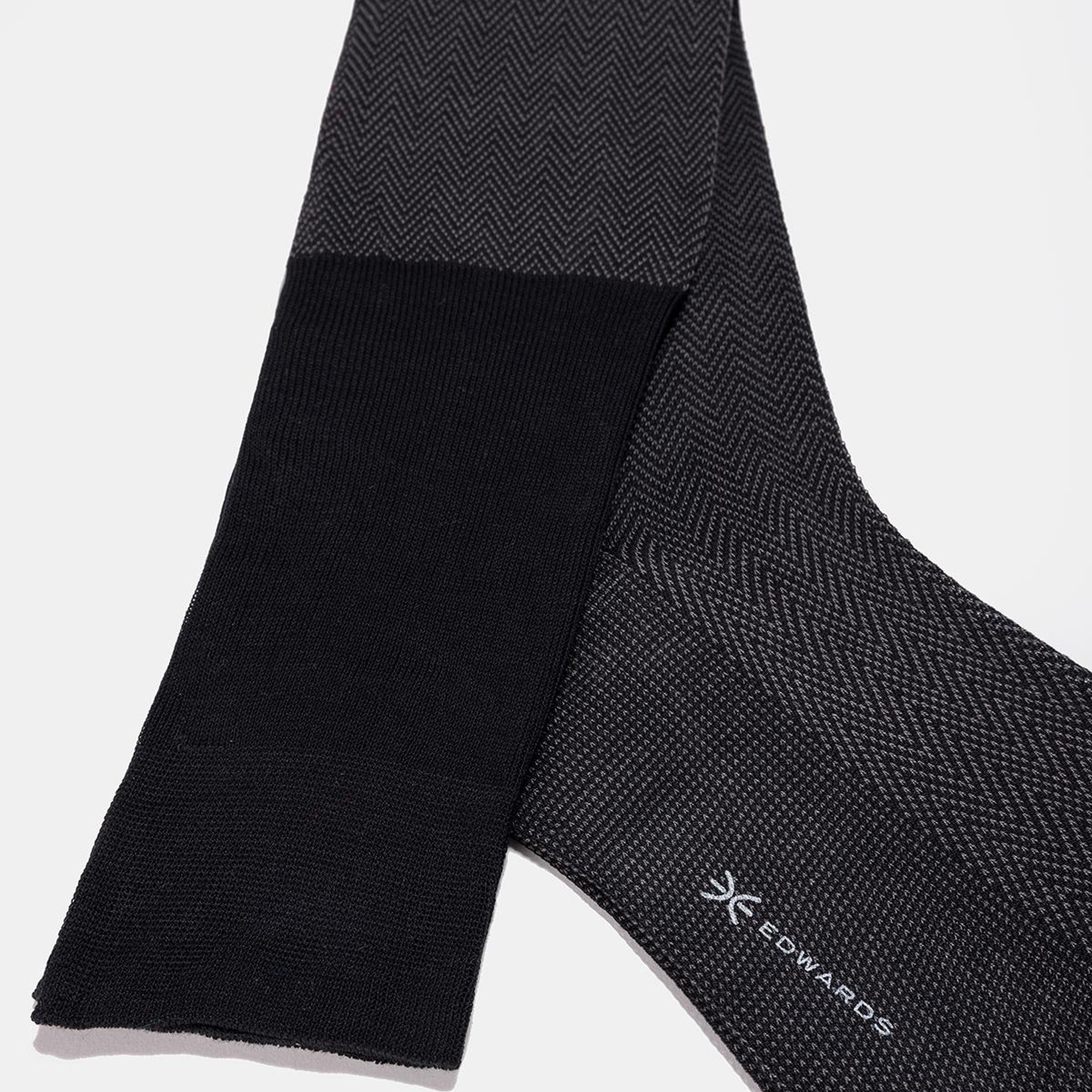 Erkek Koyu Gri Pamuk Uzun Çorap