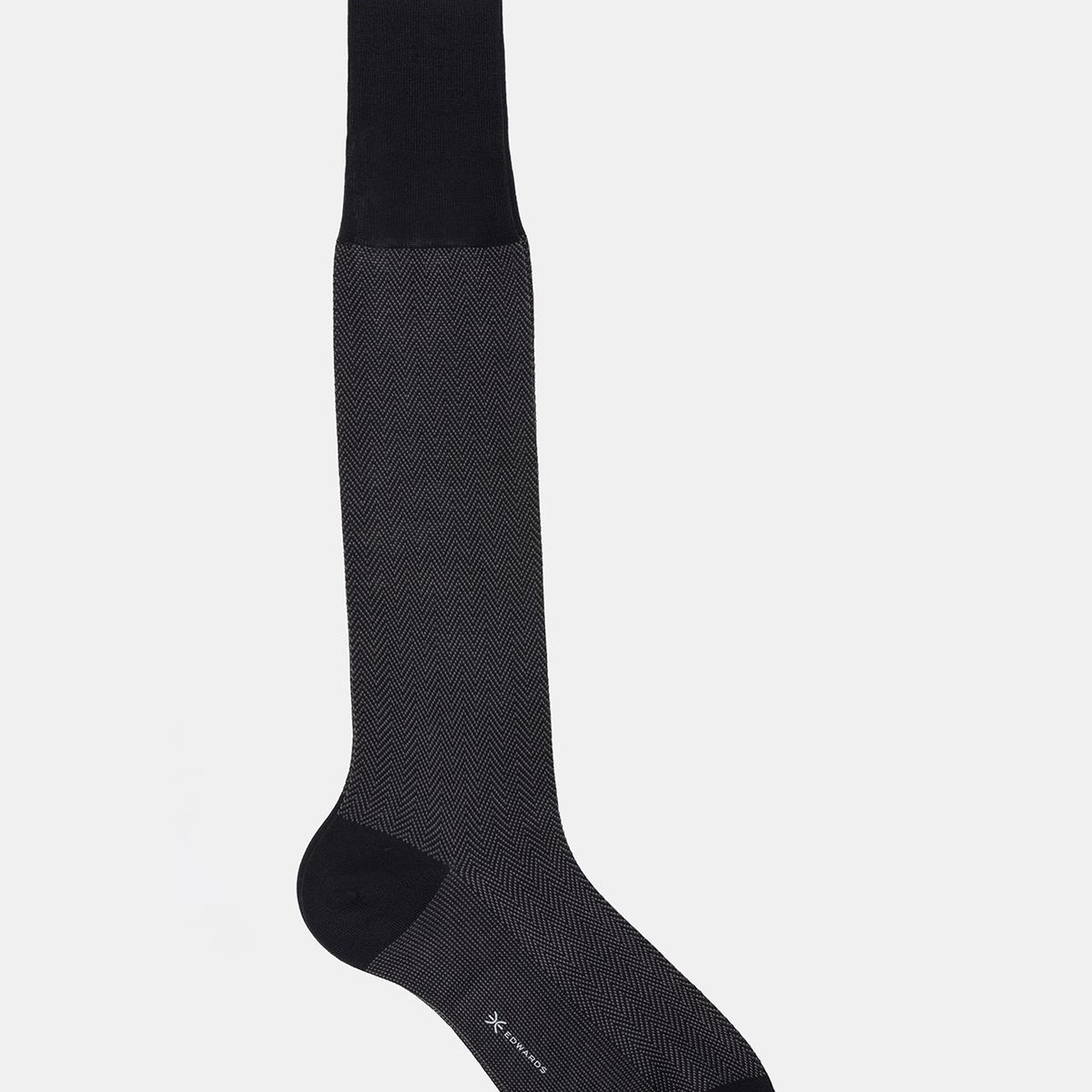 Erkek Koyu Gri Pamuk Uzun Çorap