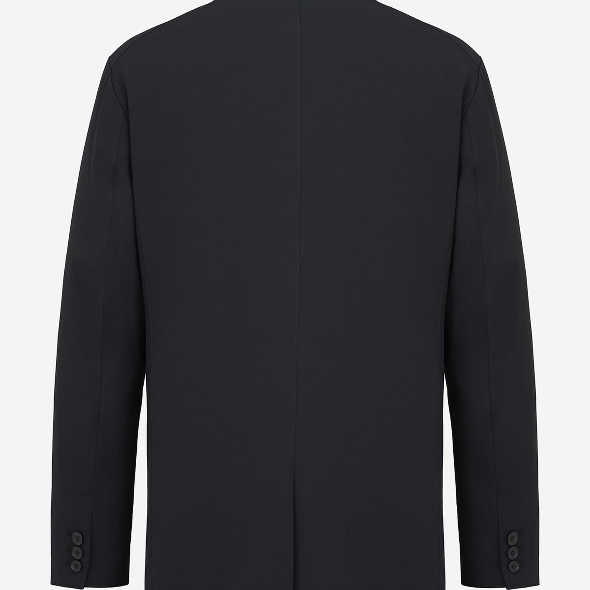 Erkek Siyah Düğmeli Yaka Palto