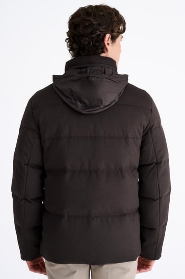  Erkek Kahverengi Şişme Mont