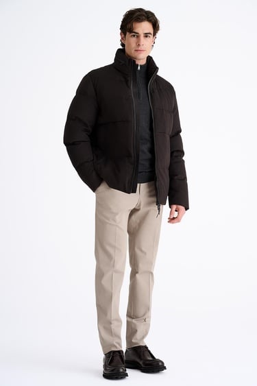  Erkek Kahverengi Şişme Mont