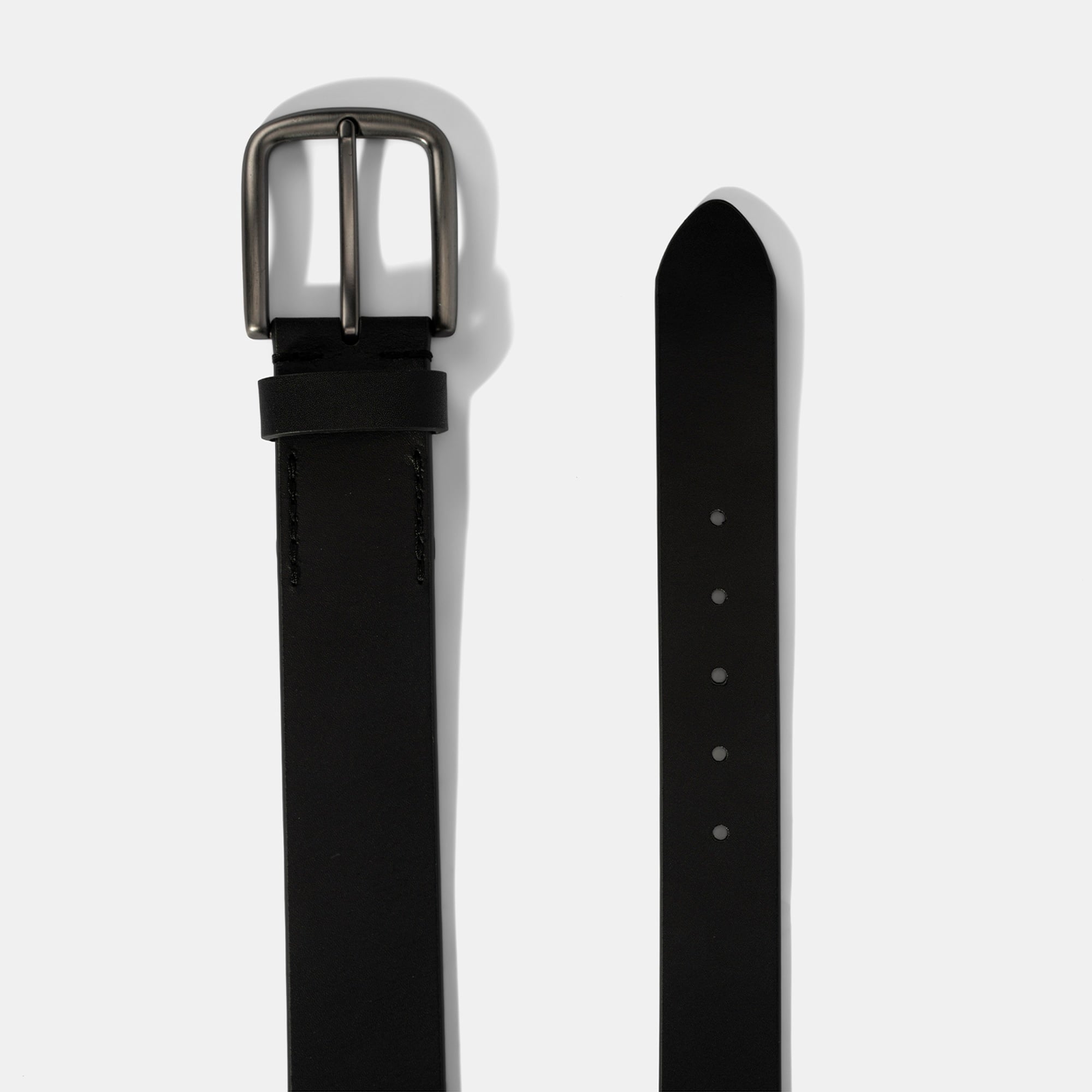 Erkek Siyah Deri Spor Kemer