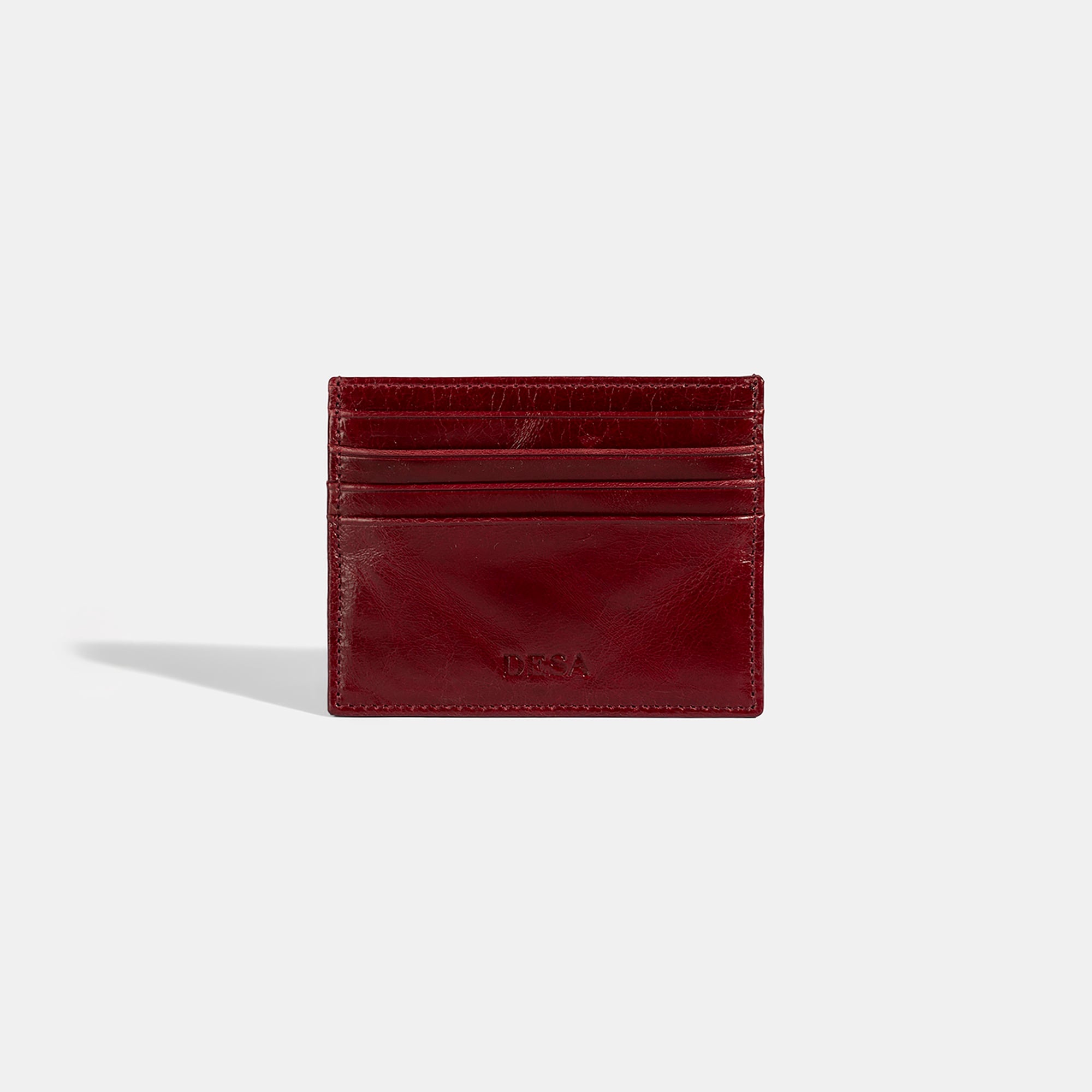 Kadın Bordo Deri Kartlık