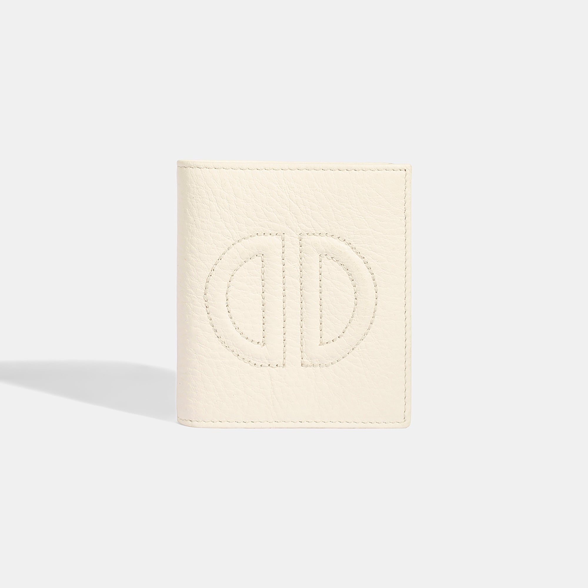 Kadın Beyaz D Logolu Deri Cüzdan