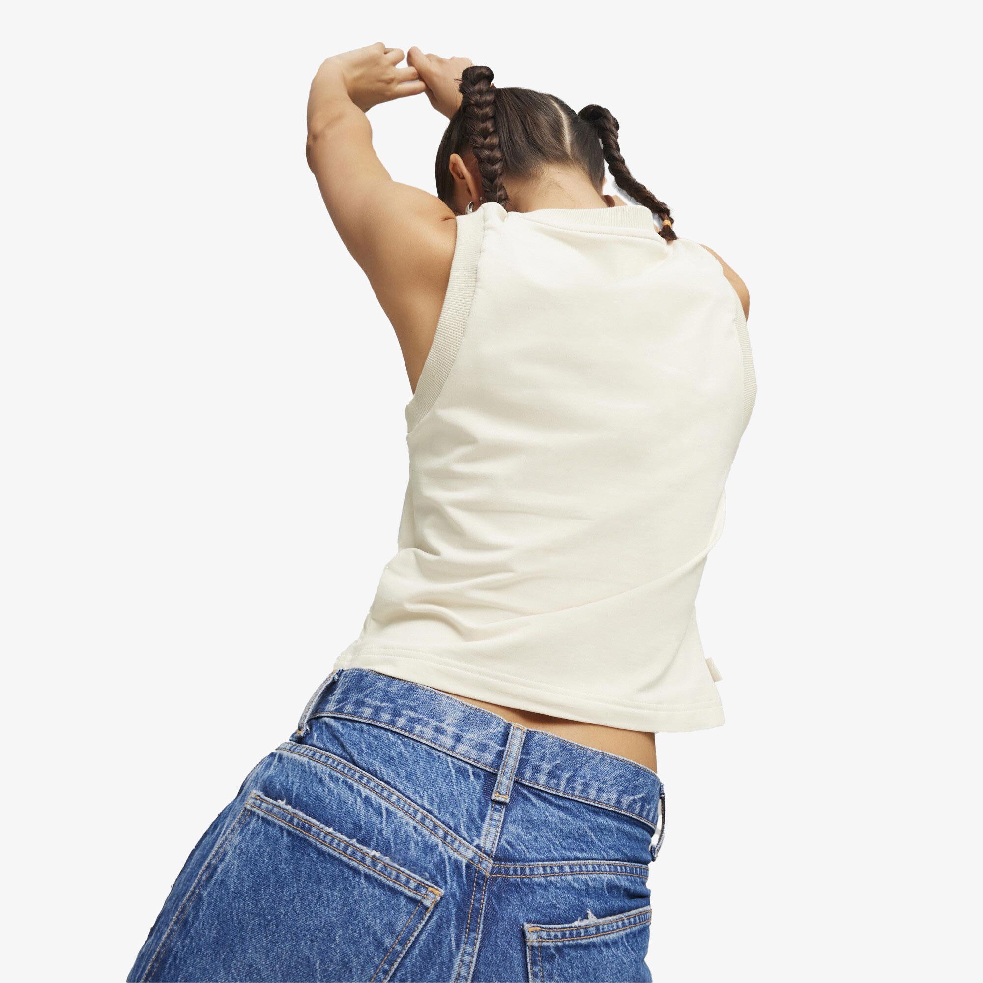 Puma infuse Slim Tank Kadın Krem T-Shirt