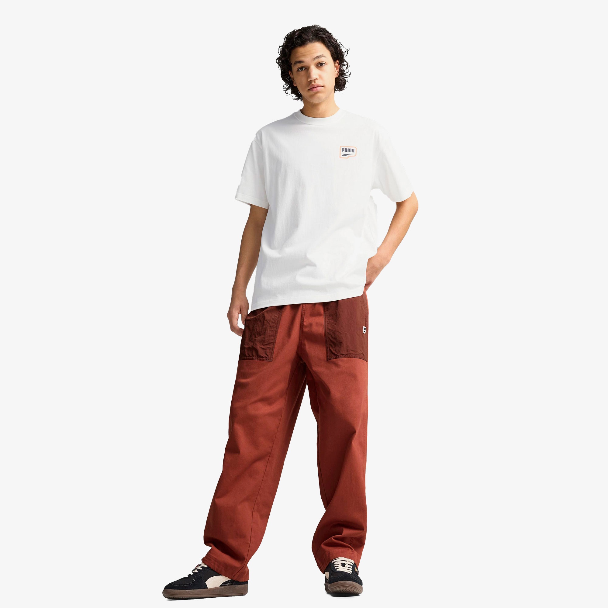 Puma Downtown Relaxed Graphic Unisex Beyaz T-Shirt