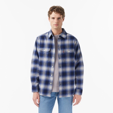  Levi's Classic Worker Jericho Plaid Depths Erkek Mavi Gömlek
