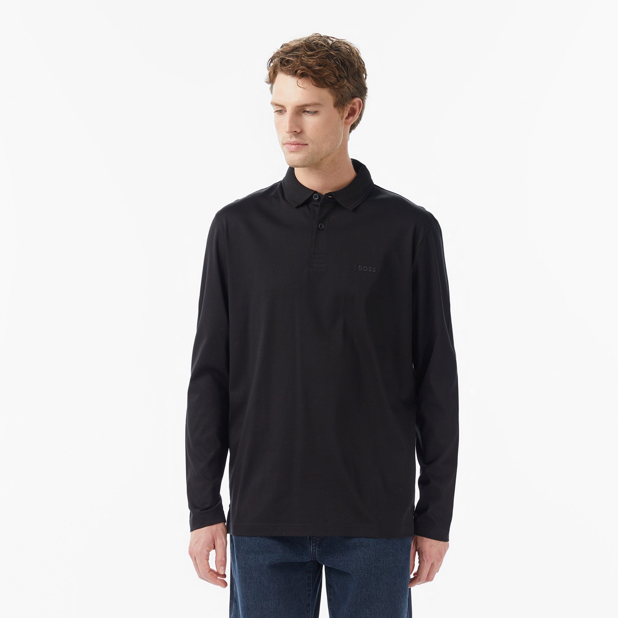 Boss Pirol Erkek Siyah Polo