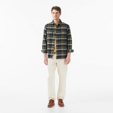  Levi's Jackson Worker Medina Plaid Deep Depths Erkek Yeşil Gömlek