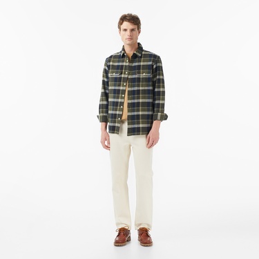  Levi's Jackson Worker Medina Plaid Deep Depths Erkek Yeşil Gömlek