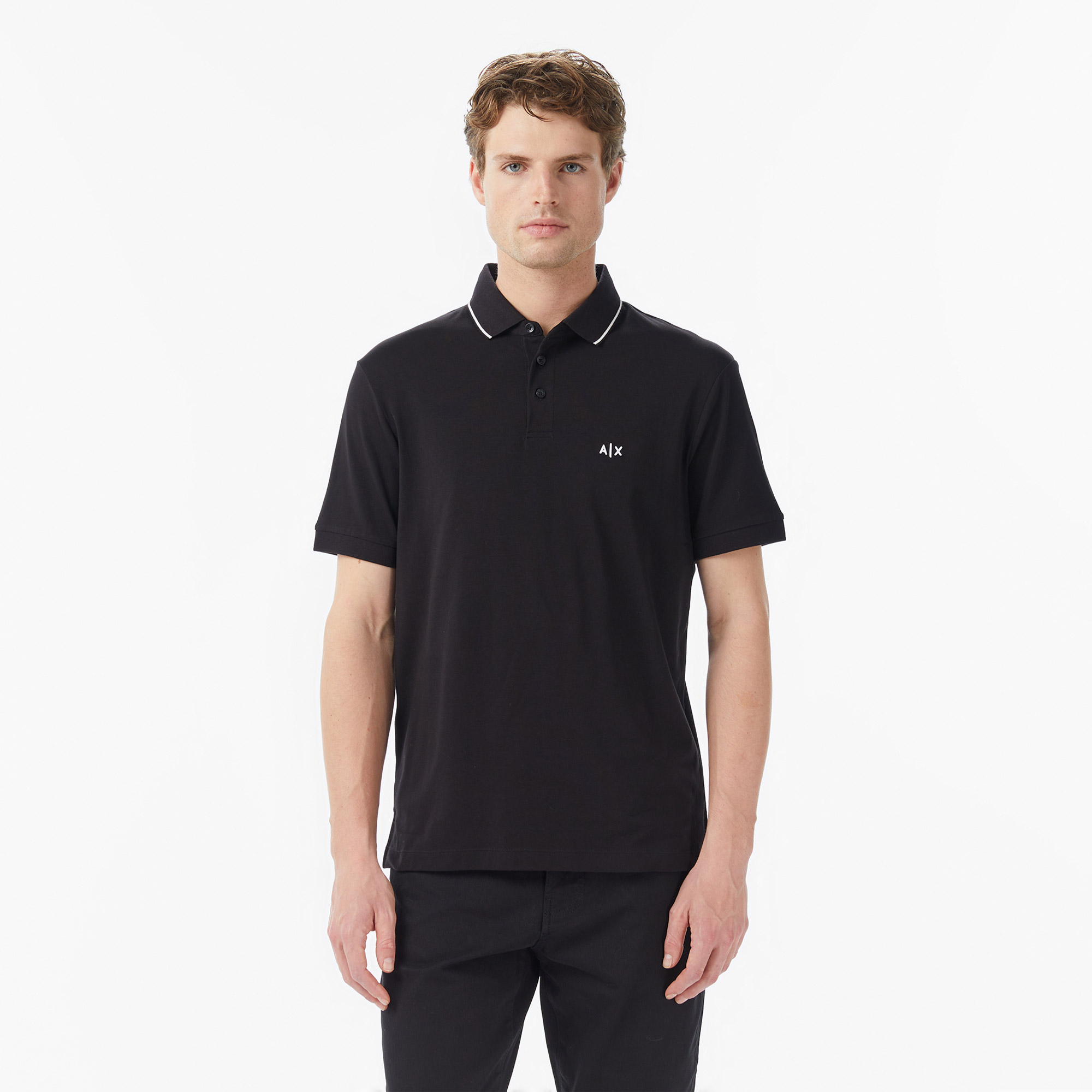  Armani Exchange Erkek Siyah Polo