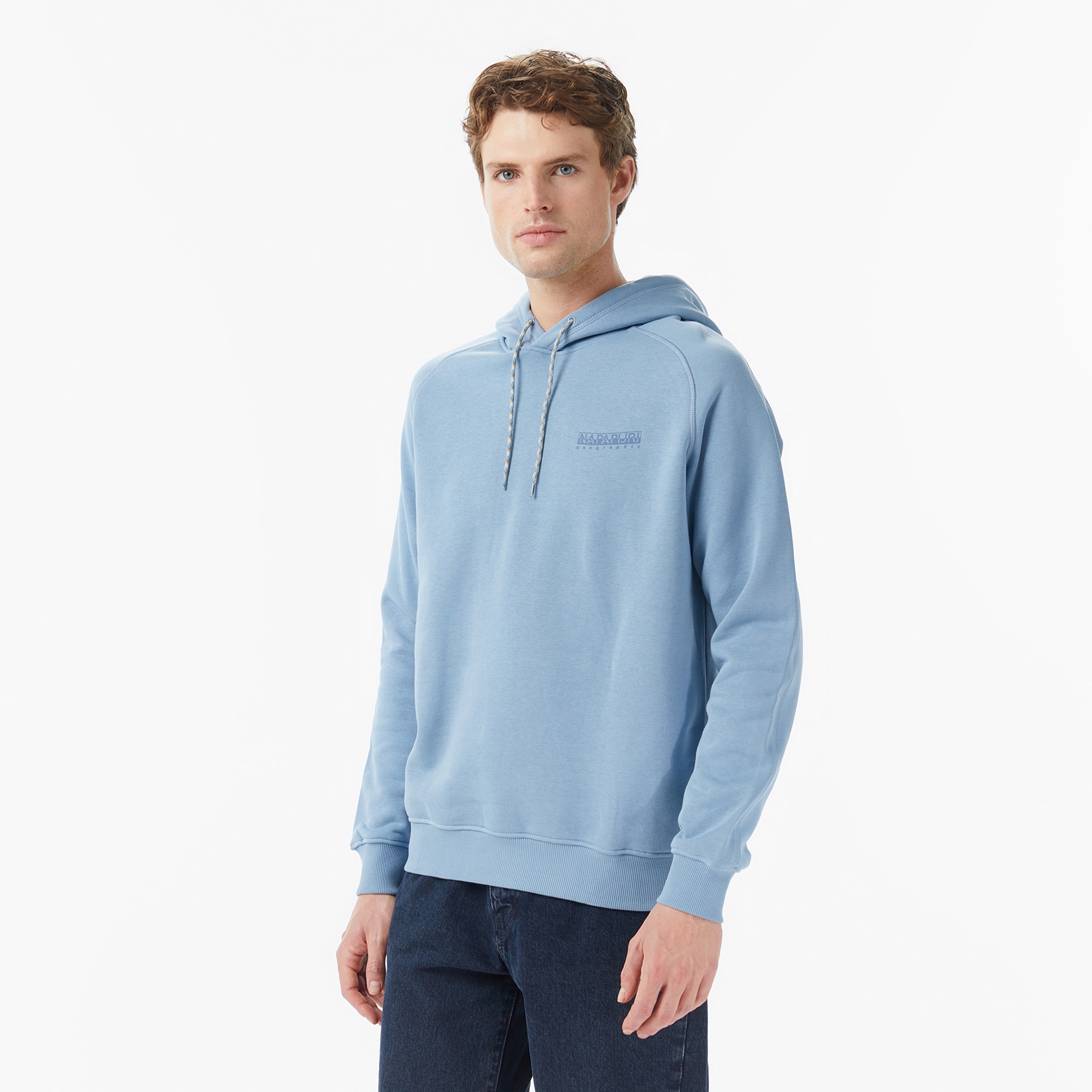 Napapijri B-Back Graphic Erkek Mavi Sweatshirt