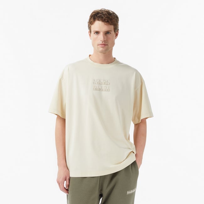  Napapijri S-Comel Erkek Bej T-Shirt
