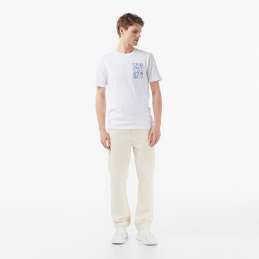  Scotch&Soda Regular Fit Left Chest Logo Erkek Beyaz T-Shirt