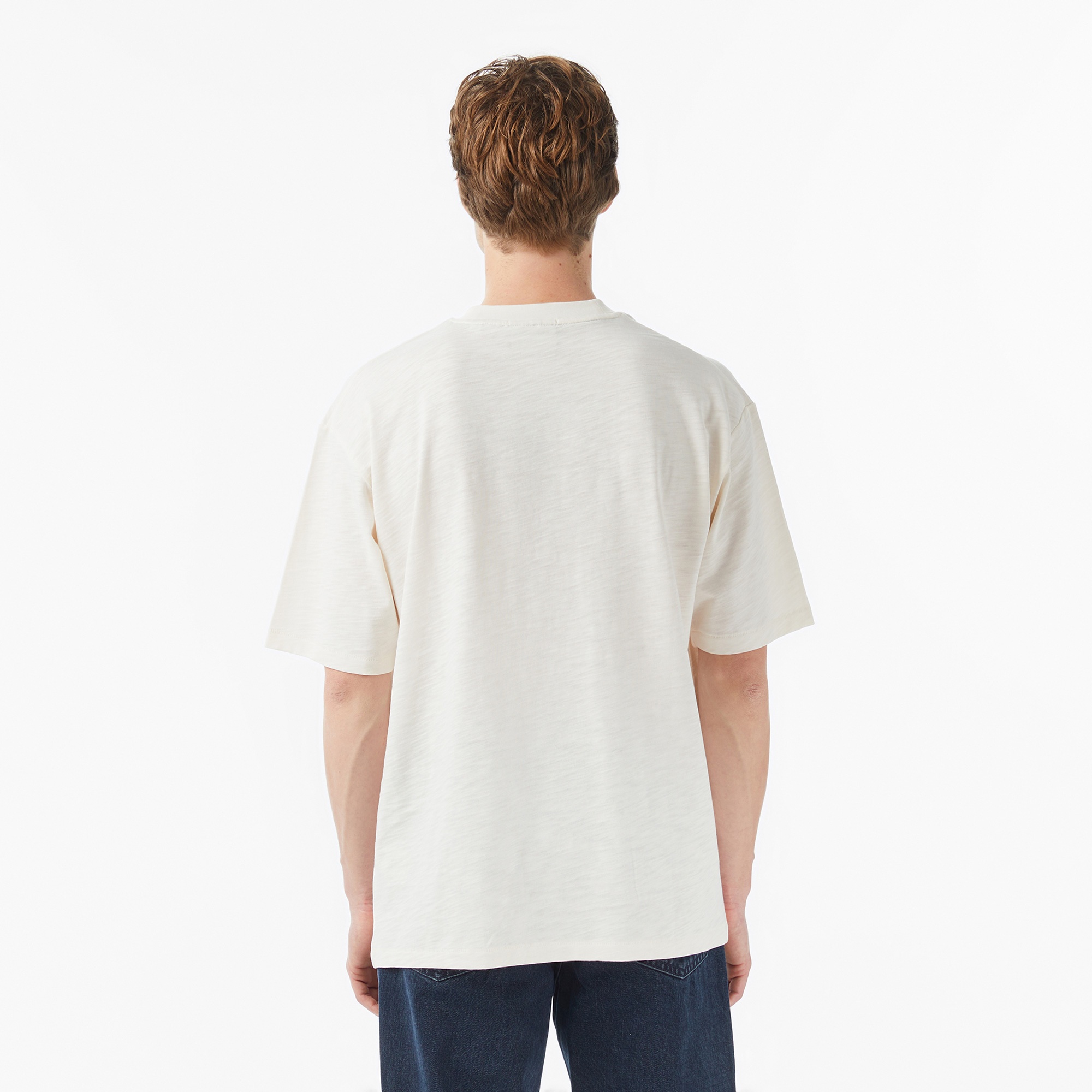 Scotch&Soda Loose Fit Applique Erkek Bej T-Shirt
