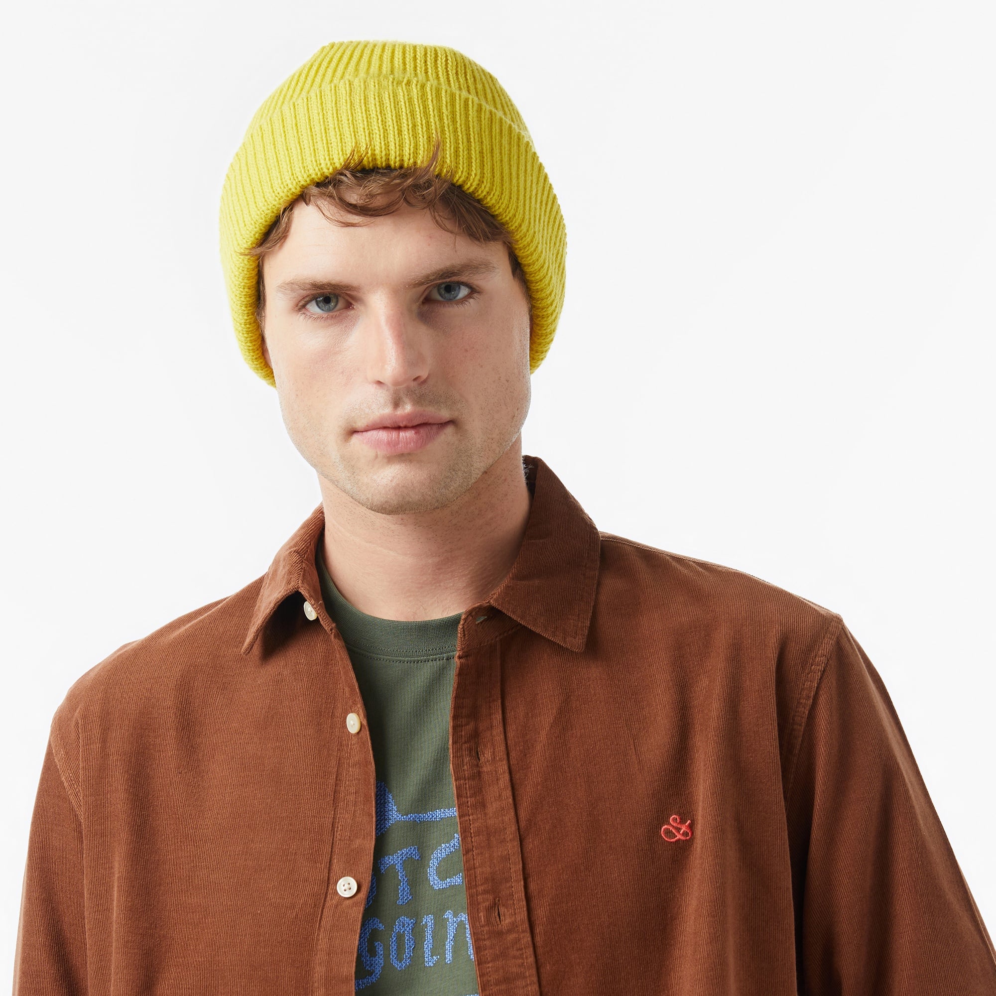 Scotch&Soda Regular-Fit Corduroy Erkek Kahverengi Gömlek