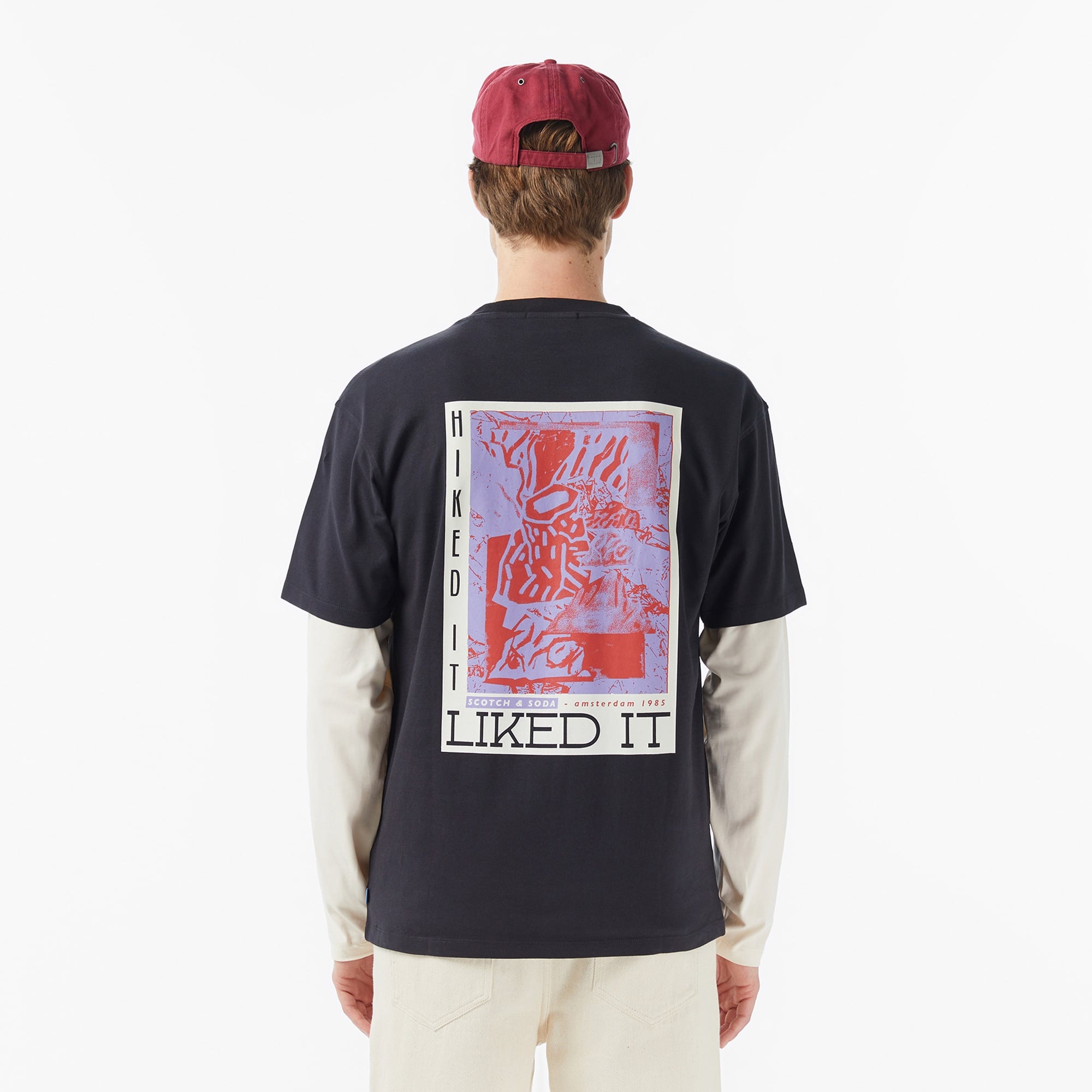 Scotch&Soda Relaxed Fit Front Back Erkek Gri Gömlek