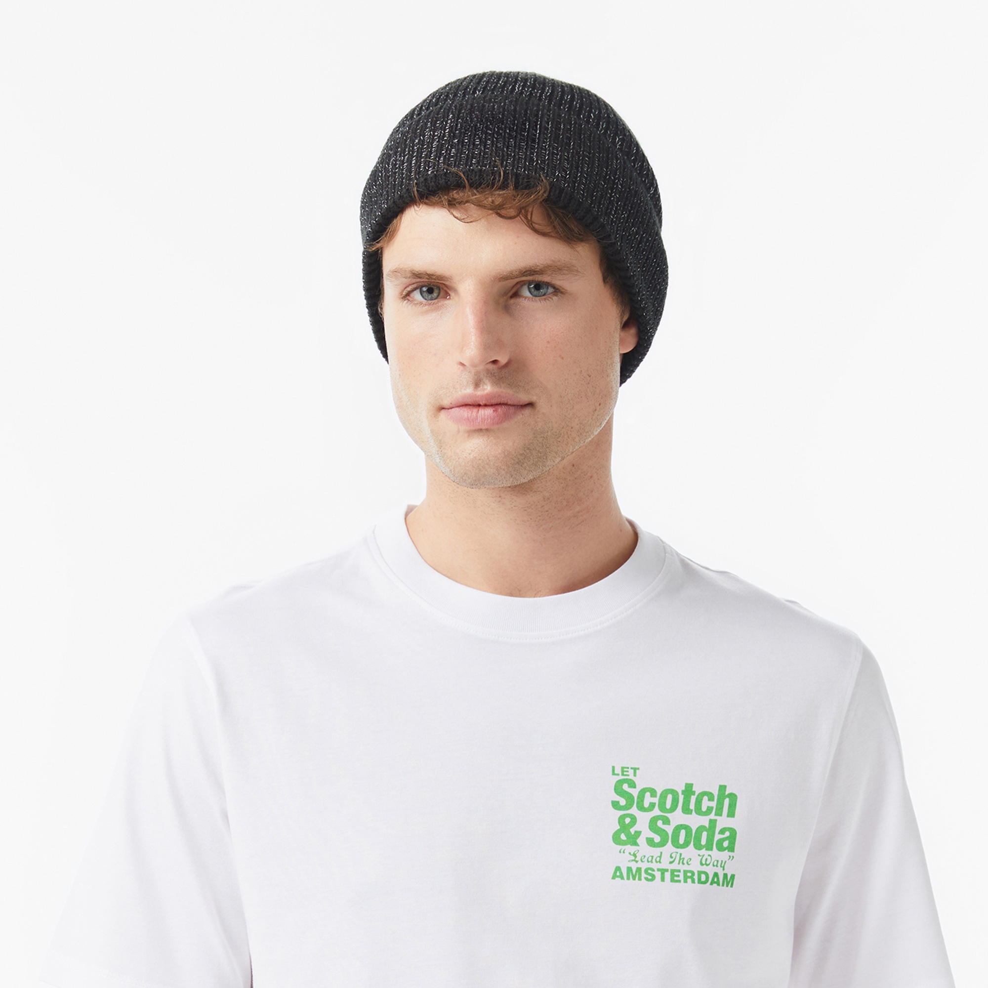 Scotch&Soda Regular Fit Front Back Erkek Beyaz T-Shirt