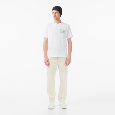  Scotch&Soda Regular Fit Front Back Erkek Beyaz T-Shirt