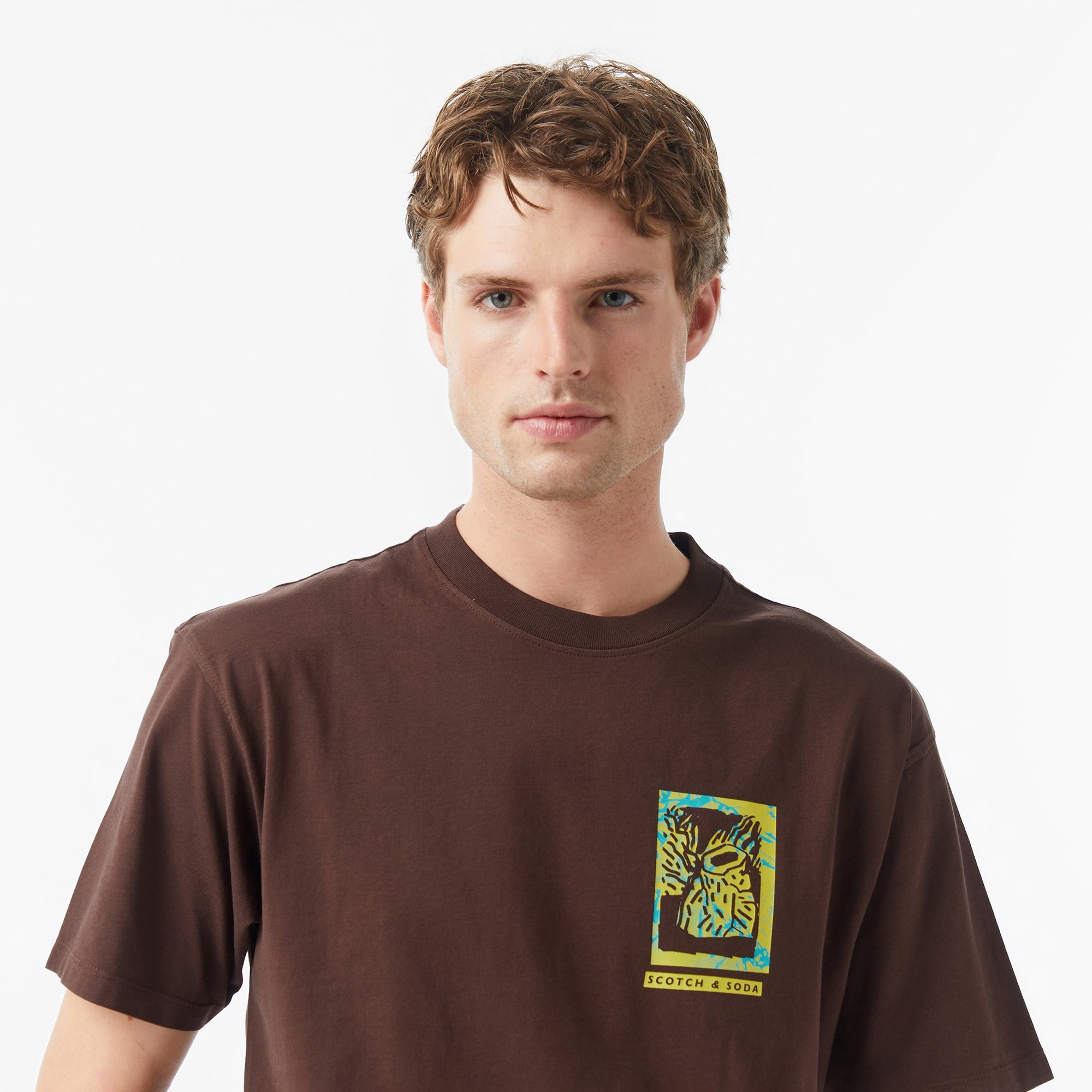 Scotch&Soda Relaxed Fit Front Back Erkek Kahverengi Gömlek